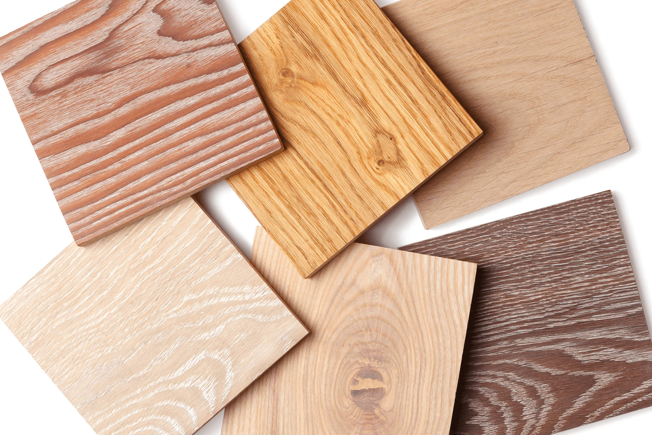 Different samples of wood