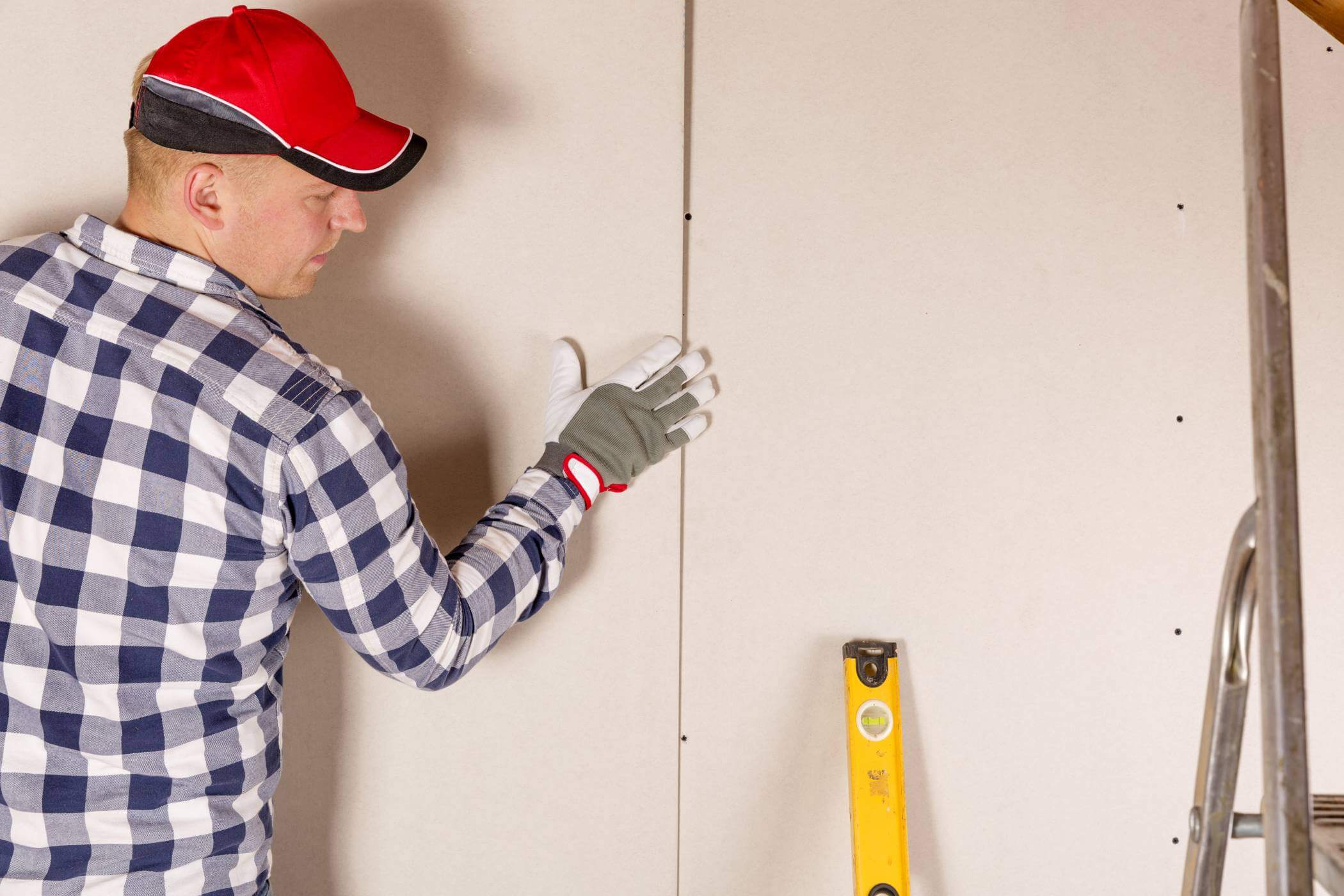 man doing dry lining